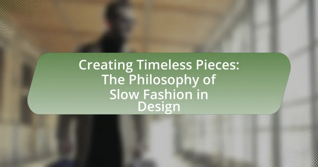 Creating Timeless Pieces: The Philosophy of Slow Fashion in Design