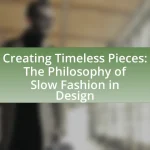 Creating Timeless Pieces: The Philosophy of Slow Fashion in Design