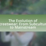 The Evolution of Streetwear: From Subculture to Mainstream