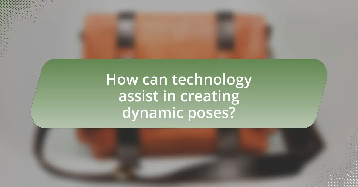How can technology assist in creating dynamic poses?