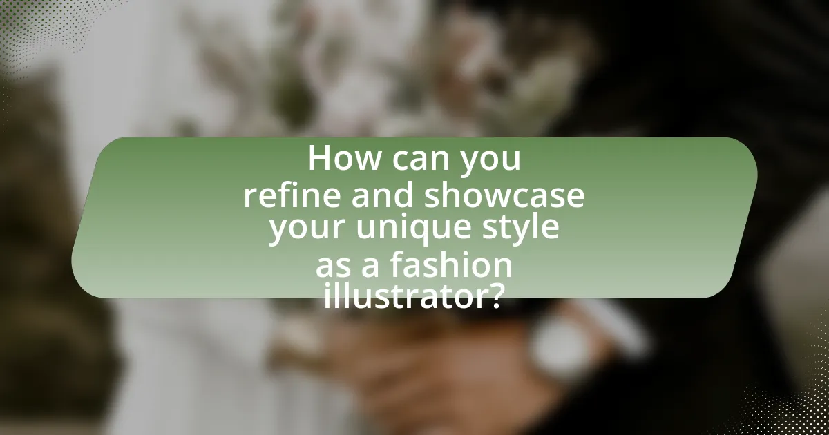 How can you refine and showcase your unique style as a fashion illustrator?