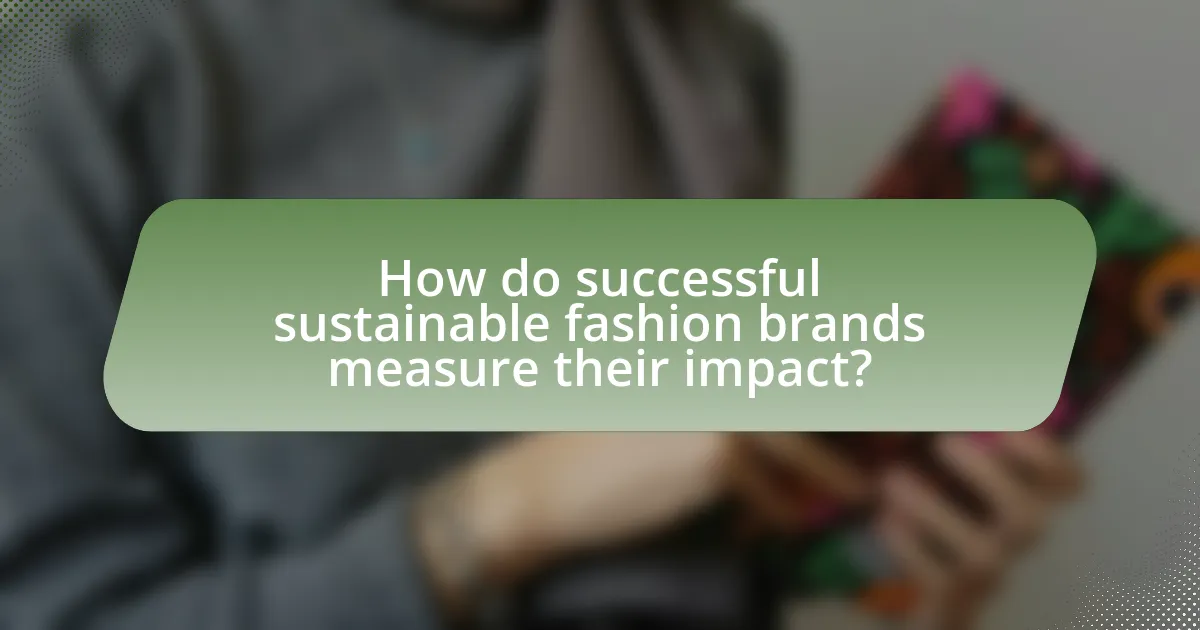 How do successful sustainable fashion brands measure their impact?