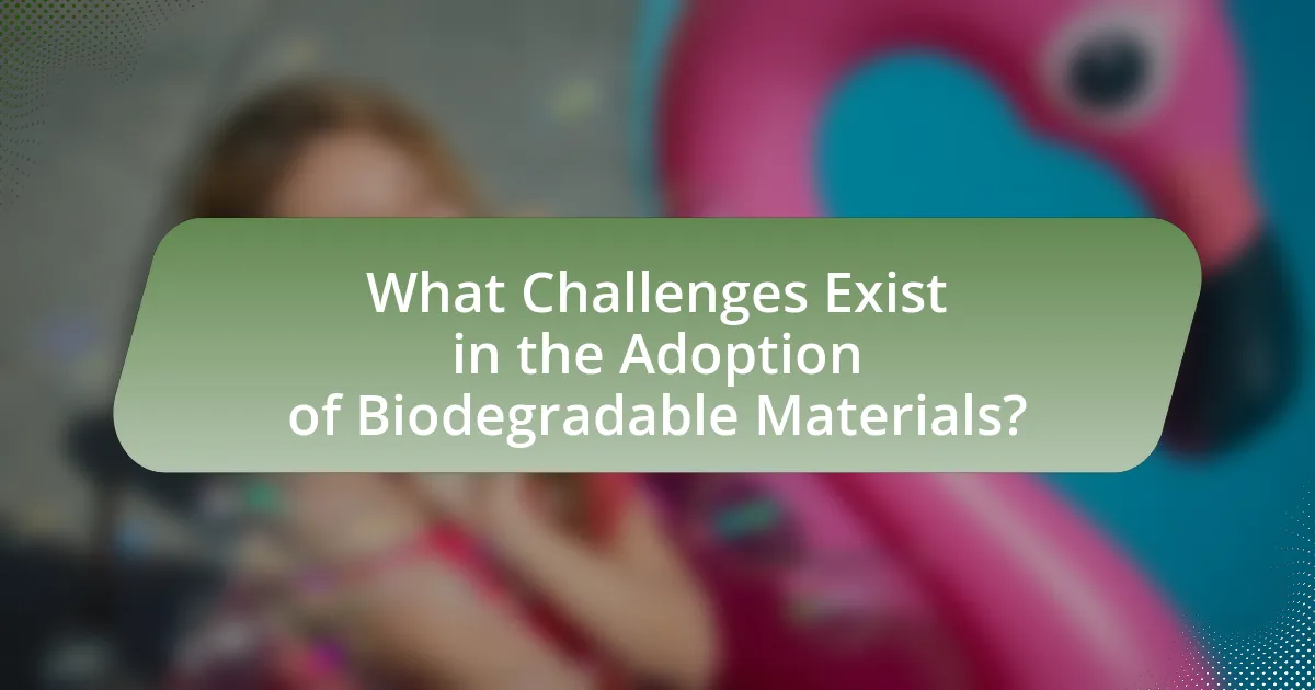 What Challenges Exist in the Adoption of Biodegradable Materials?