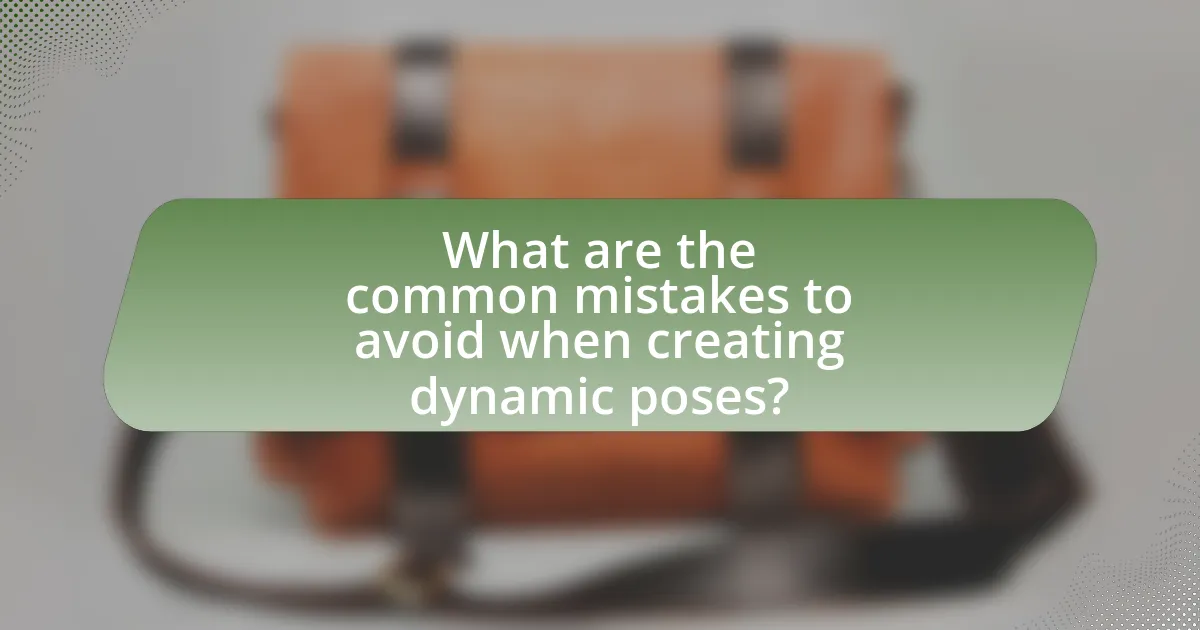 What are the common mistakes to avoid when creating dynamic poses?