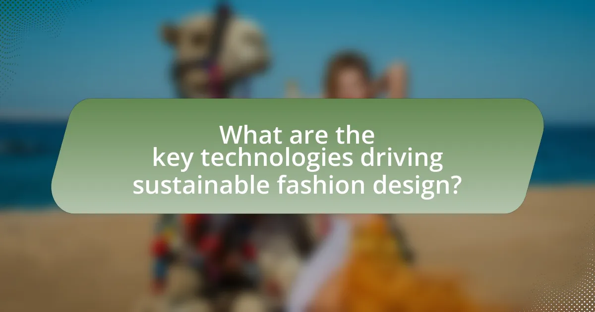 What are the key technologies driving sustainable fashion design?