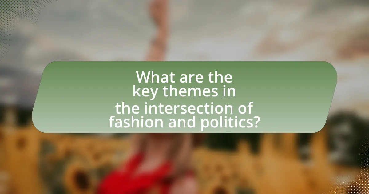 What are the key themes in the intersection of fashion and politics?