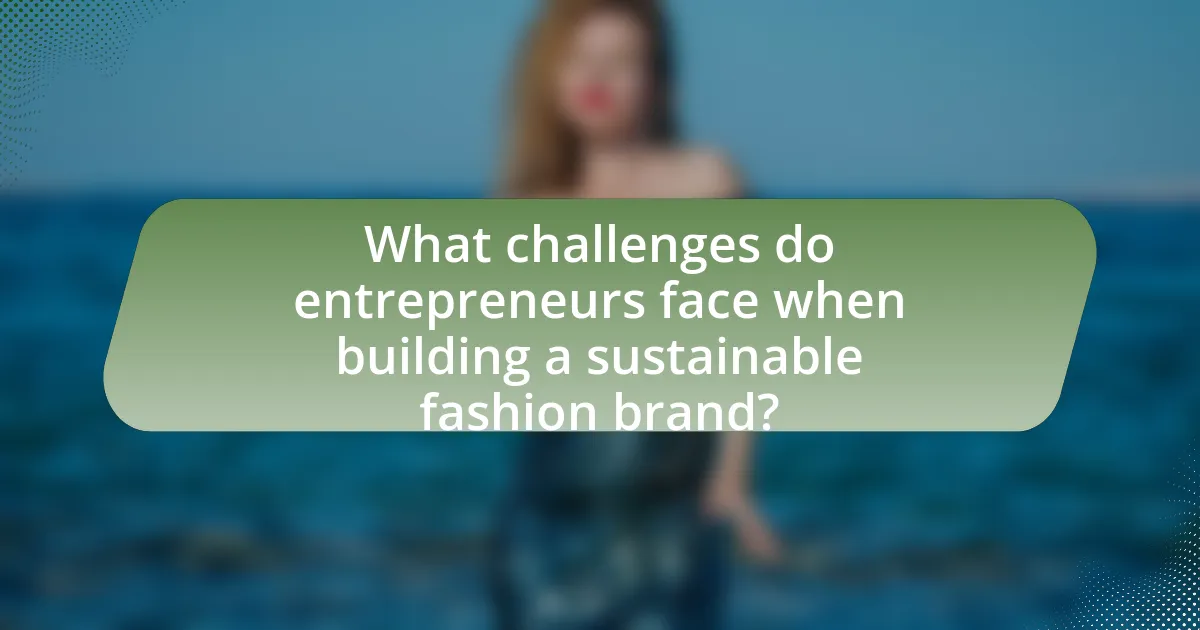 What challenges do entrepreneurs face when building a sustainable fashion brand?