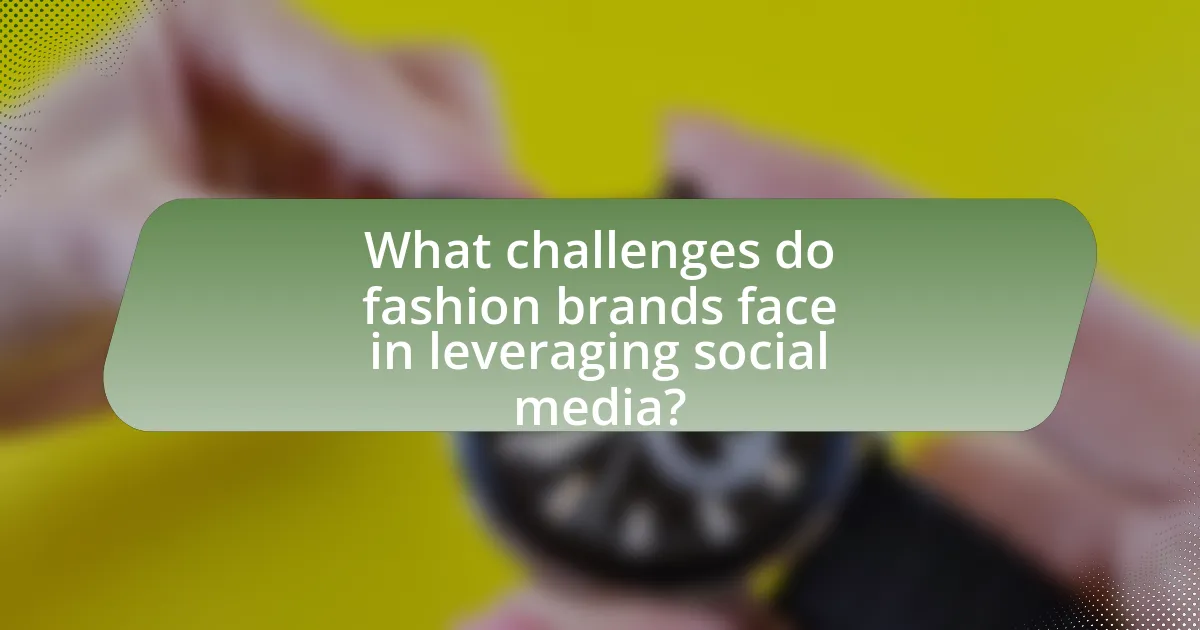 What challenges do fashion brands face in leveraging social media?