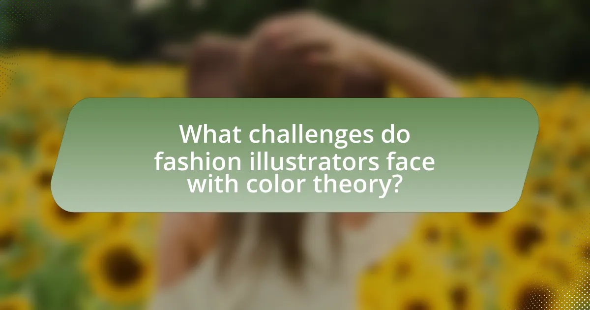 What challenges do fashion illustrators face with color theory?