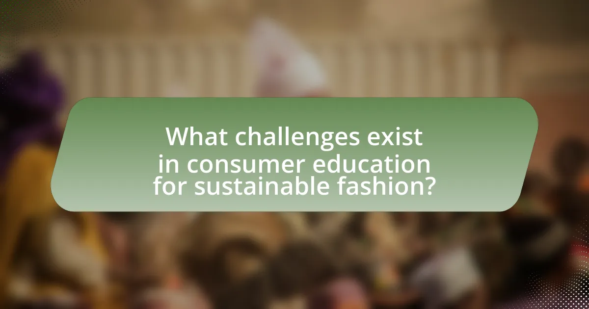 What challenges exist in consumer education for sustainable fashion?