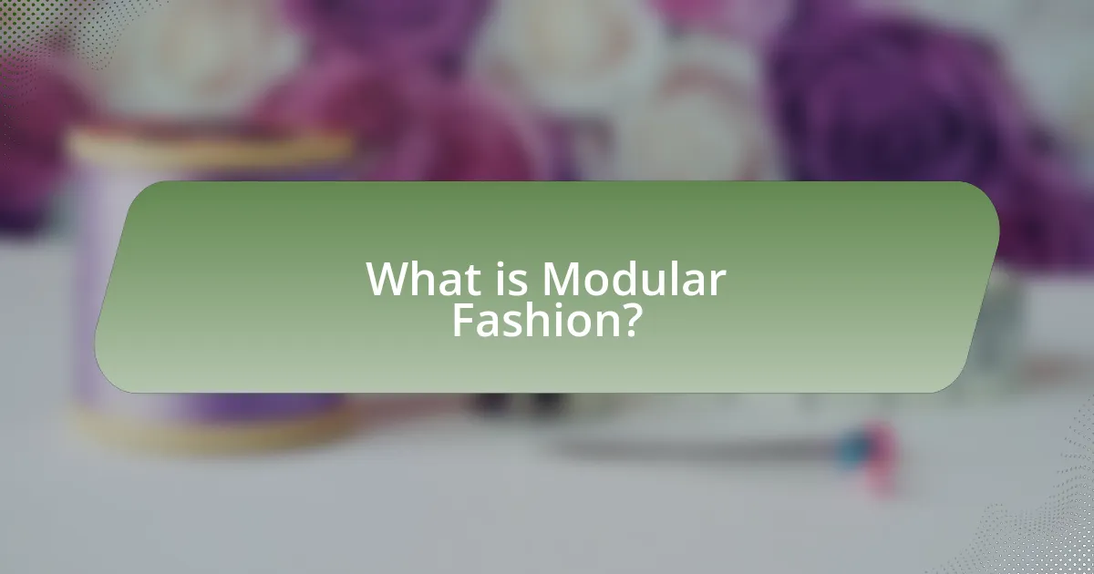 What is Modular Fashion?