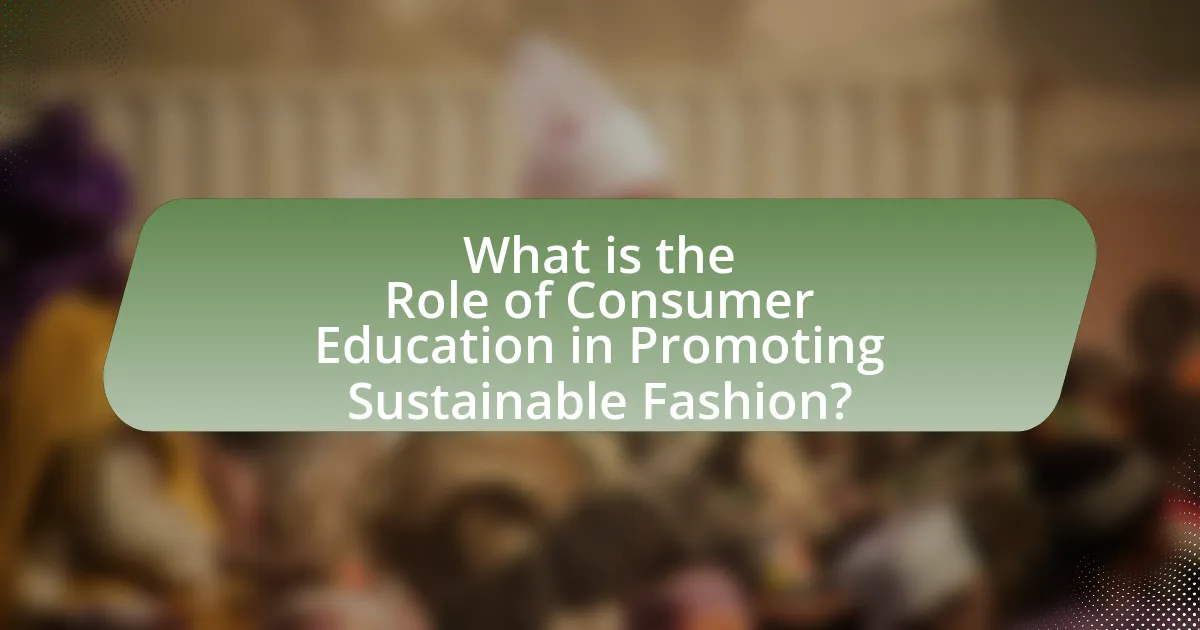 What is the Role of Consumer Education in Promoting Sustainable Fashion?