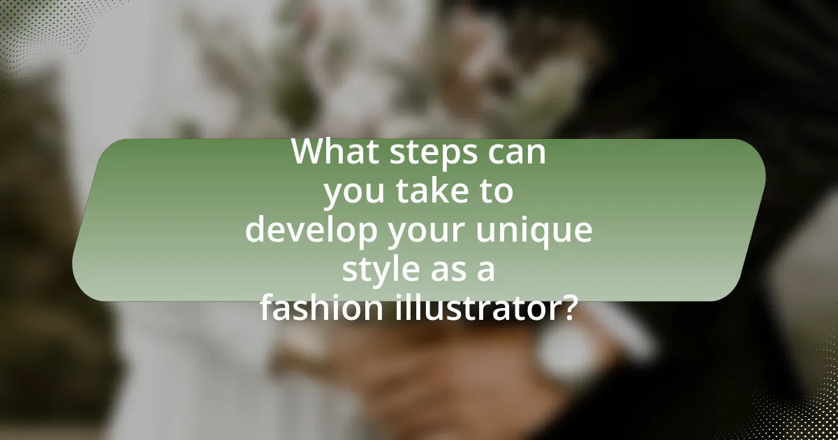 What steps can you take to develop your unique style as a fashion illustrator?